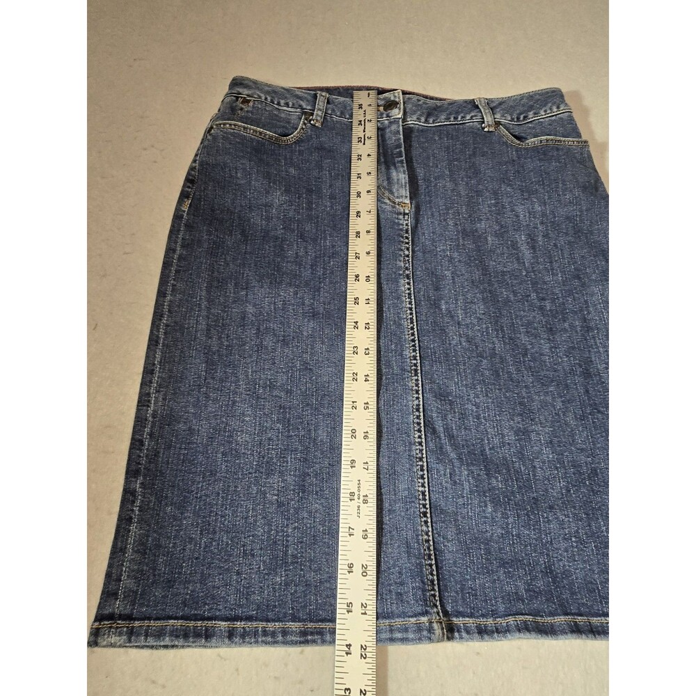 Talbots Denim Skirt Women’s 10 Medium Wash Stretch Knee Length 2012 - Picture 3 of 9